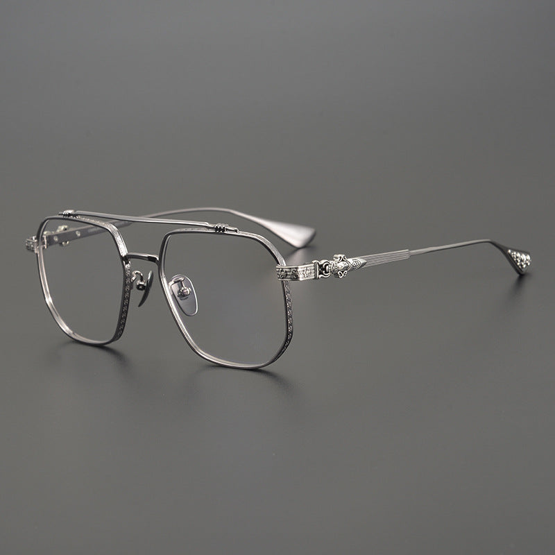 CHH Chrome Hearts Glasses Versatile Pilot Vintage Myopia Glasses Frame