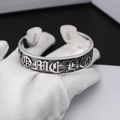 Chrome Hearts retro Scroll Label open bracelet