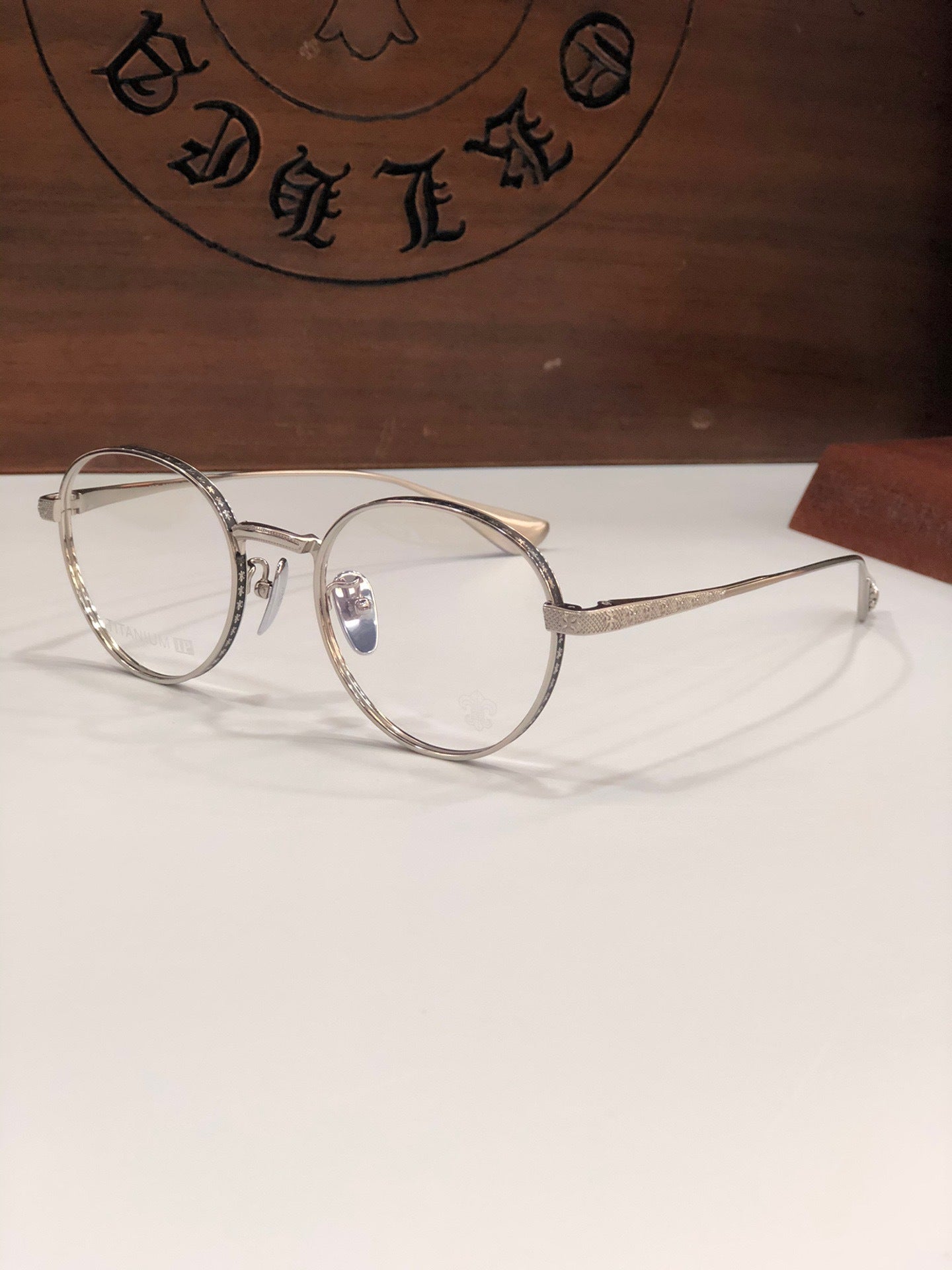 CHH Chrome Hearts Glasses Titanium Frame Glasses Frame Retro Literary Myopia Glasses Frame