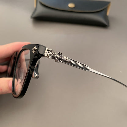 CHH Chrome Hearts Glasses Myopia glasses frame square pure titanium temple