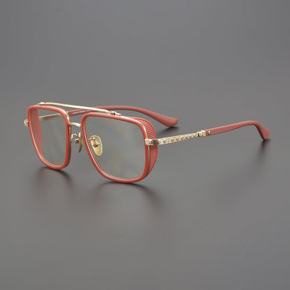 CHH Chrome Hearts Glasses Double Beam Big Face Titanium Frame Myopia Glasses Frame