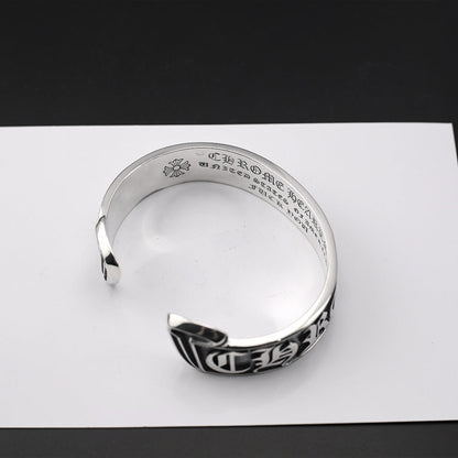 Chrome Hearts retro Scroll Label open bracelet
