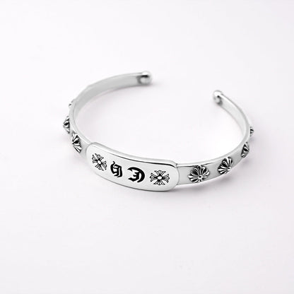Chrome Hearts personality cross flower open bracelet