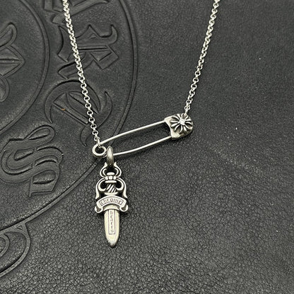 Chrome Hearts pin necklace with various elements