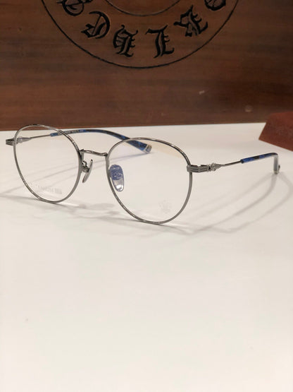 CHH Chrome Hearts Glasses Simple and stylish ultra-light titanium round frame glasses