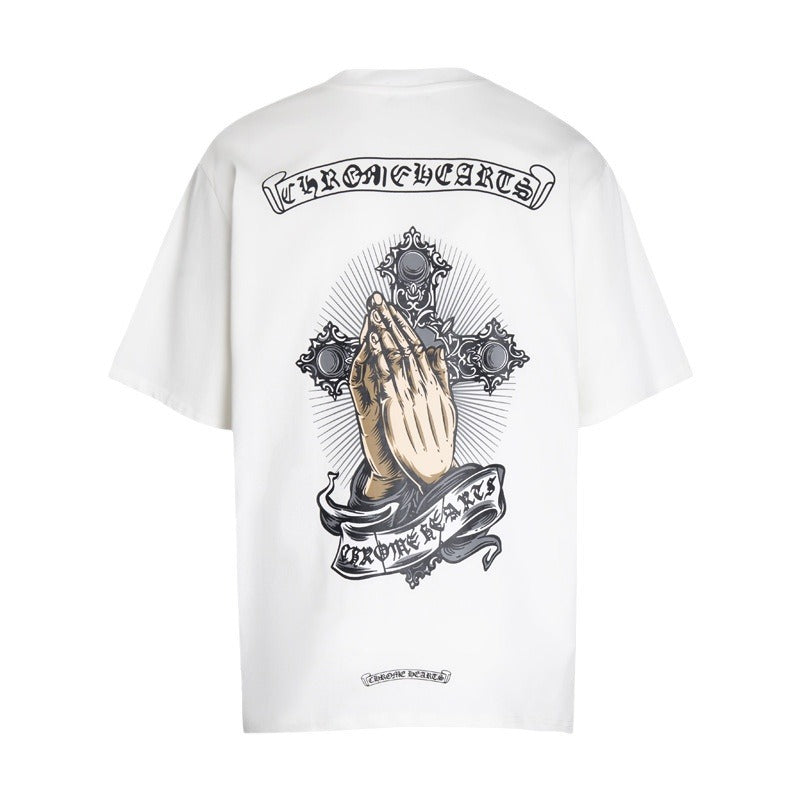 CHH Chrome Heart T Shirts T-Shirt Loose Cross Print