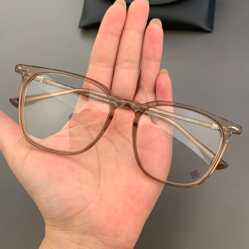 CHH Chrome Hearts Glasses Square Ultra Light Pure Titanium Myopia Glasses Frame