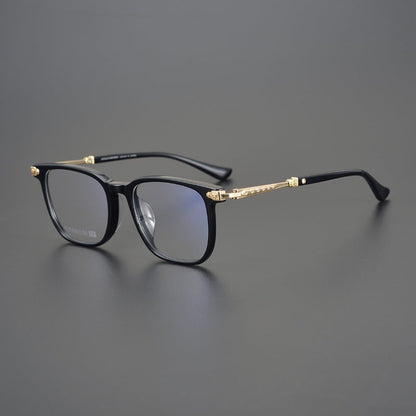 CHH Chrome Hearts Glasses Vintage Pure Titanium Black Frame Glasses