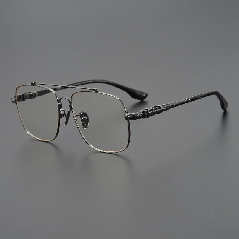 CHH Chrome Hearts Glasses Japanese pure titanium double beam myopia glasses frame