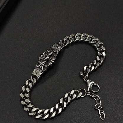 Chrome Hearts cross military flower bracelet