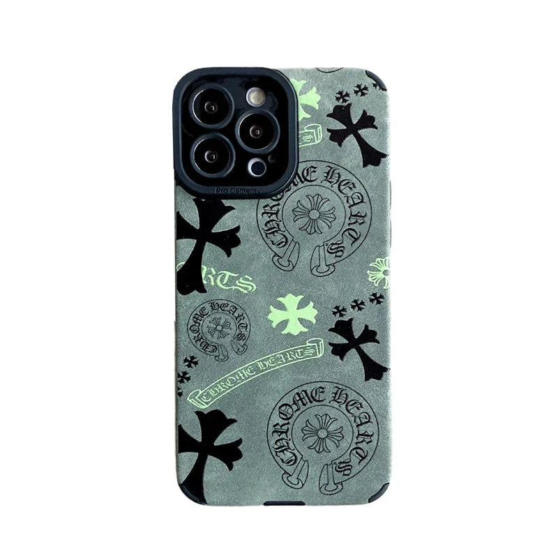 Chrome Hearts Leather iPhone Case