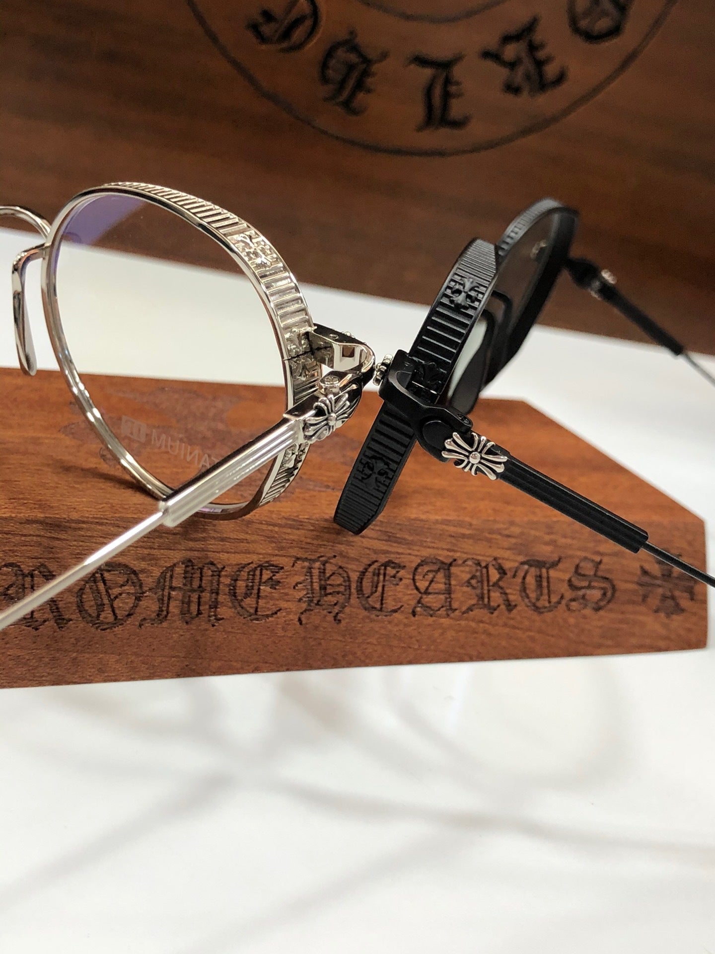 CHH Chrome Hearts Glasses Ultra Light Retro Literary Flat Mirror Myopia Glasses Frame