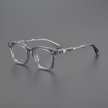 CHH Chrome Hearts Glasses Plain Silver Versatile Flat Mirrors Myopia Glasses Frame
