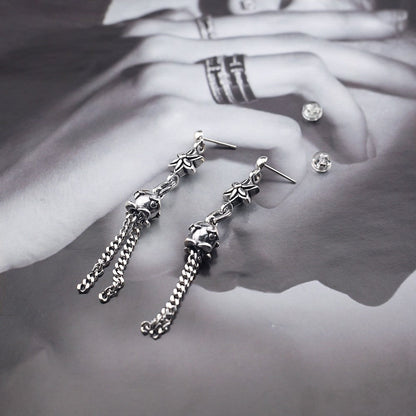 Chrome Hearts distressed six-pointed star earrings