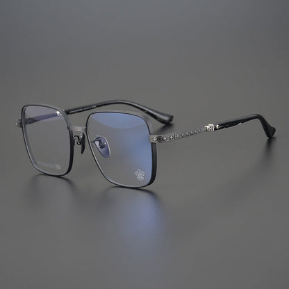 CHH Chrome Hearts Glasses Engraved Pure Titanium Versatile Square Glasses Frame