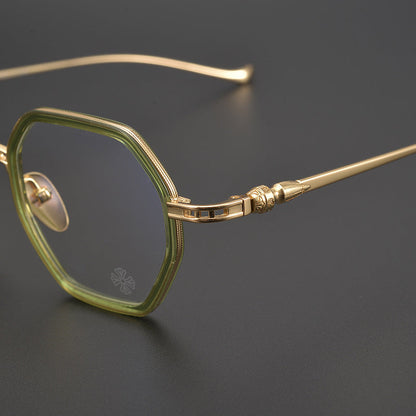 CHH Chrome Hearts Glasses Double Beam Retro Pure Titanium Ultra Light Glasses Frame