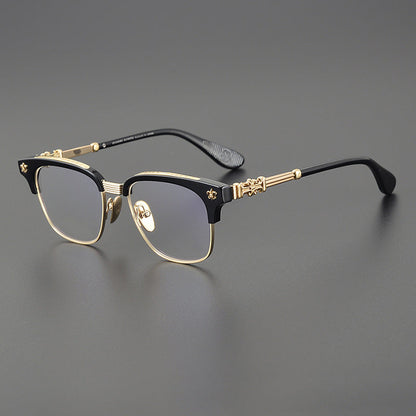 CHH Chrome Hearts Glasses Vintage half-frame glasses Pure titanium frames