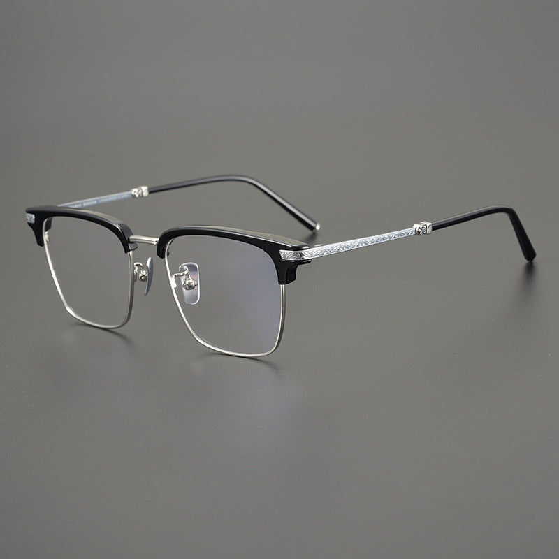 CHH Chrome Hearts Glasses Vintage Square Frame Pure Titanium Myopia Glasses Frame
