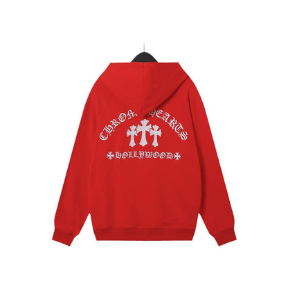 CHH Chrome Heart Hoodie Croix, cross hooded zip sweater women autumn and winter