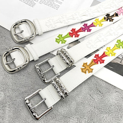 Chh Chrome Heart Belt Embroidery Belt Male