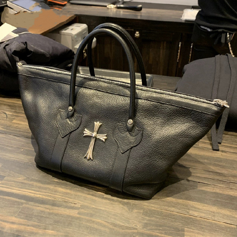 Chh Chrome Heart Leather Bag Large Capacity Shoulder Bag