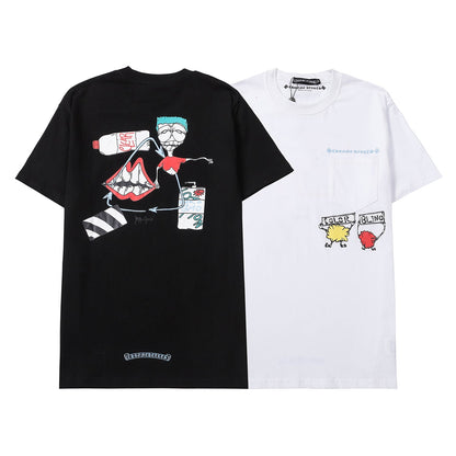 CHH Chrome Heart T Shirts Crowe Summer Short Sleeve Hip Hop Men's and Women's T-Shirts