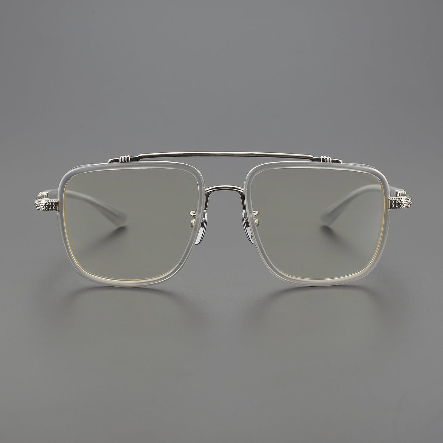 CHH Chrome Hearts Glasses Double Beam Big Face Titanium Frame Myopia Glasses Frame