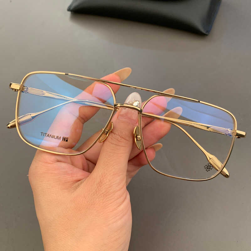 CHH Chrome Hearts Glasses Double Beam Vintage Toad Mirror Glasses Frame