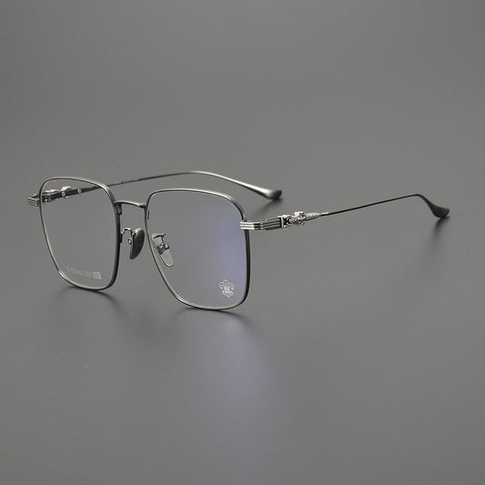 CHH Chrome Hearts Glasses Versatile Titanium Frame Ultra Light Box Glasses Frame