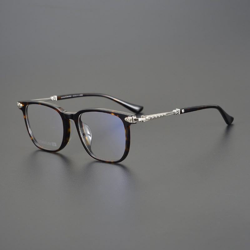 CHH Chrome Hearts Glasses Vintage Pure Titanium Black Frame Glasses