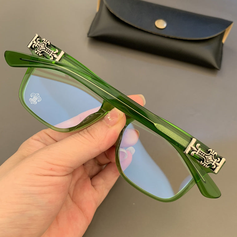 CHH Chrome Hearts Glasses Black Frame Silver Myopia Frame