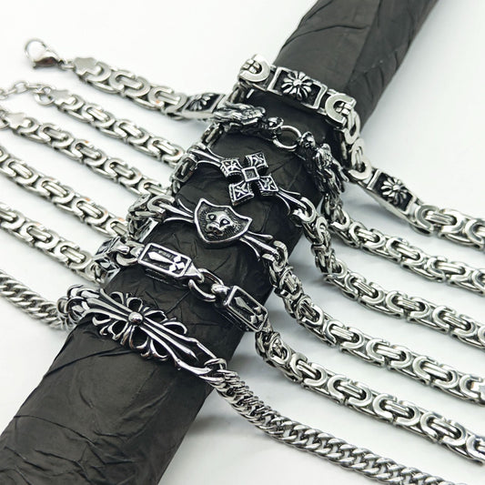 Chrome Hearts 925 Sterling silver retro bracelet