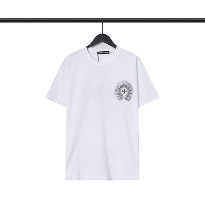 CHH Chrome Heart T Shirts Sanskrit cross logo short-sleeved men's T-shirt