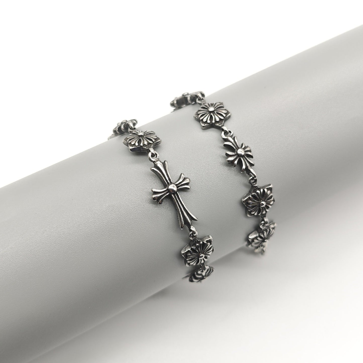 Chrome Hearts six-pointed star flower ball cross bracelet