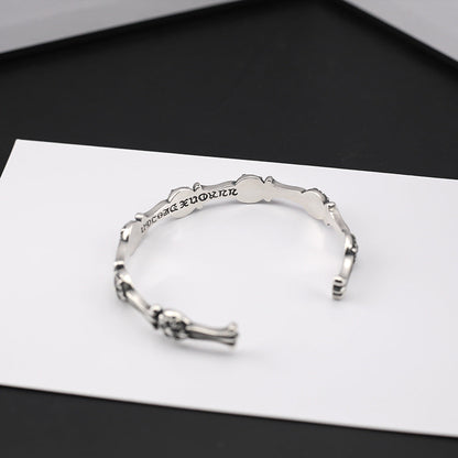 chrome hearts retro five-pointed flower open bracelet