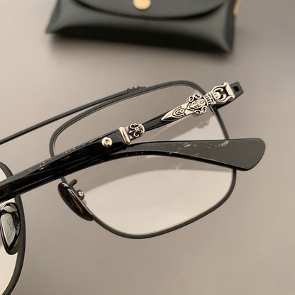 CHH Chrome Hearts Glasses Ultra Light Square Toad Mirror Myopia Glasses Frame