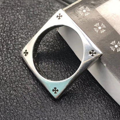 Chrome Hearts square cross ring