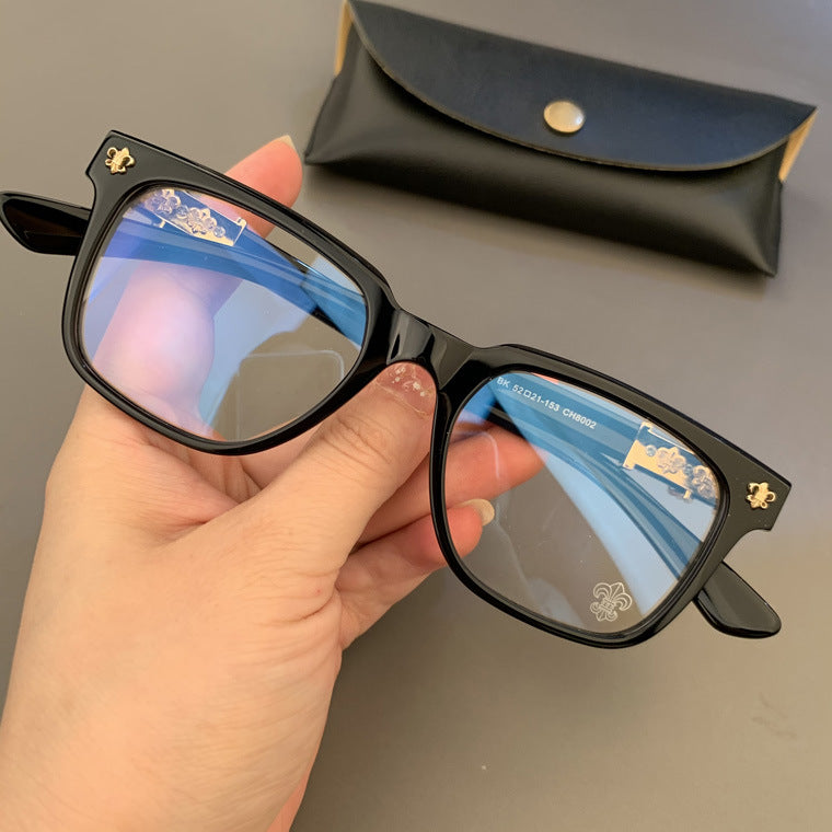 CHH Chrome Hearts Glasses Black Frame Silver Myopia Frame