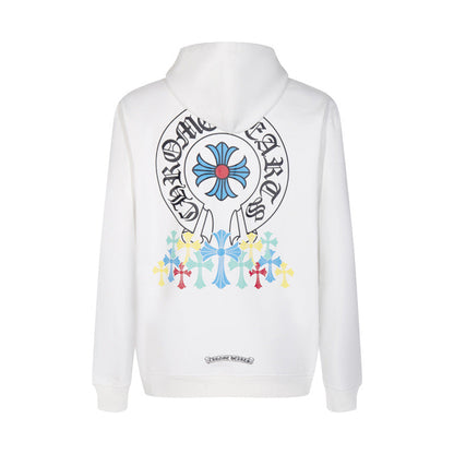 CHH Chrome Heart Hoodie Big Horseshoe Colored Cross Sanskrit Letter Sweater