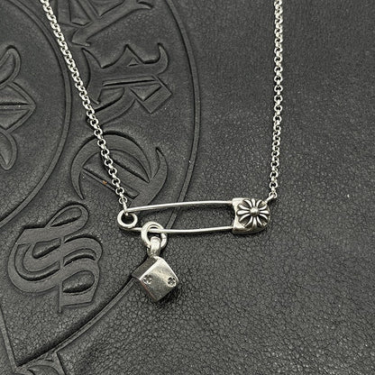 Chrome Hearts pin necklace with various elements