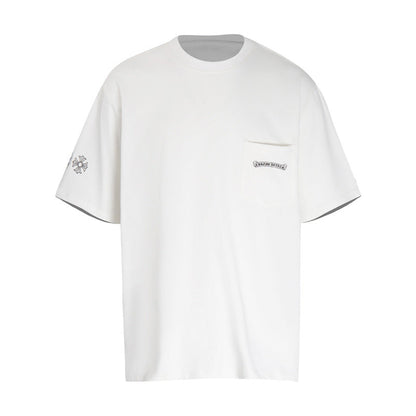 CHH Chrome Heart T Shirts Colorful Cross Flower Arm Short Sleeve