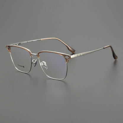 CHH Chrome Hearts Glasses Stylish Vintage Half Frame Pure Titanium Glasses Frame