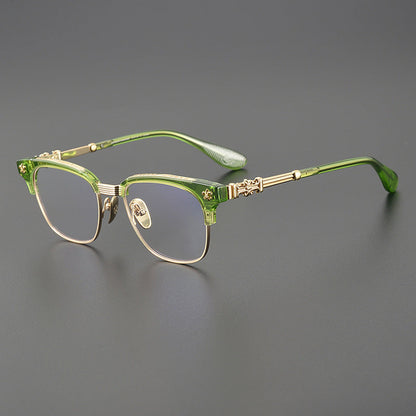 CHH Chrome Hearts Glasses Vintage half-frame glasses Pure titanium frames