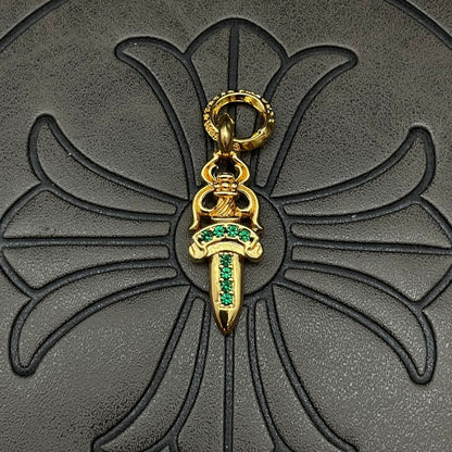 Chrome Hearts small diamond-encrusted sword pendant