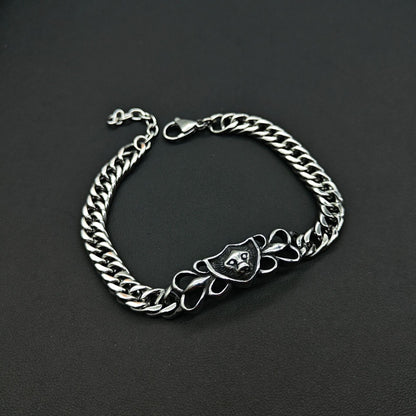 Chrome Hearts curved Cuban domineering retro bracelet