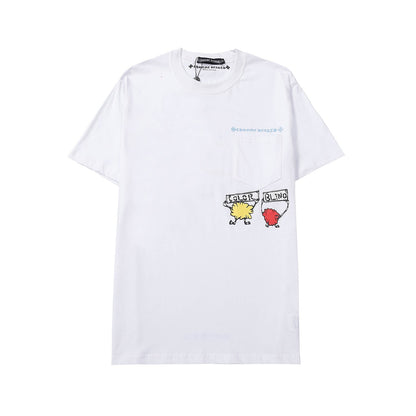 CHH Chrome Heart T Shirts Crowe Summer Short Sleeve Hip Hop Men's and Women's T-Shirts