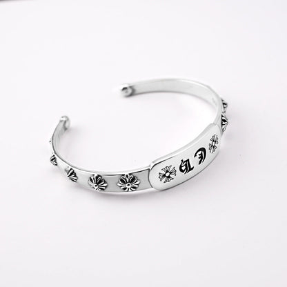 Chrome Hearts personality cross flower open bracelet