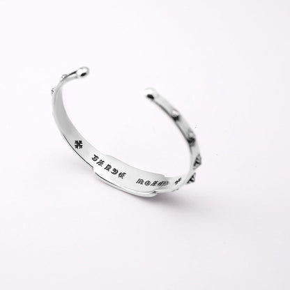Chrome Hearts personality cross flower open bracelet