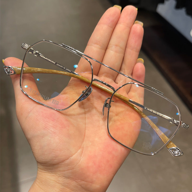 CHH Chrome Hearts Glasses Pure Titanium Myopia Ultra Light Retro Glasses Frame