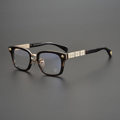 CHH Chrome Hearts Glasses Vintage Square Glasses Frame Spring Legs